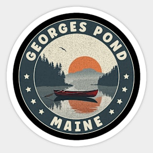 Georges Pond Maine Sunset Sticker